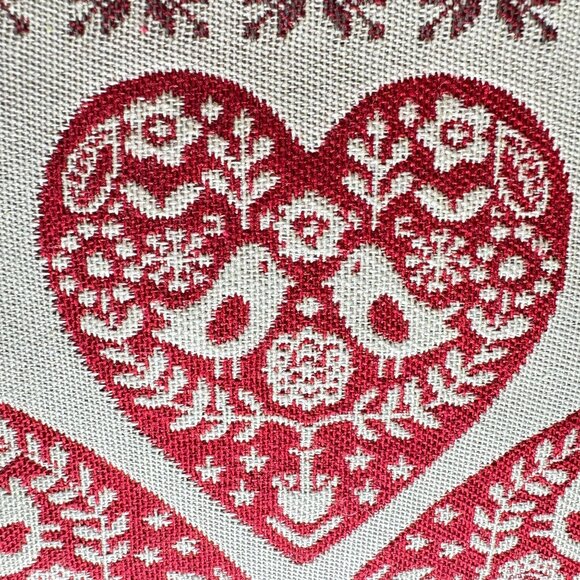 Hines Of Oxford Luxury Tapestry Accent Pillow Heart  Bird Faux Fur 18" New - Picture 2 of 8